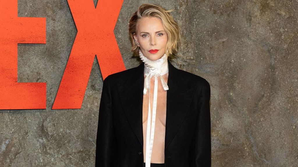 Charlize Theron’s Open-Jacket Max Mara Look Is Dangerously Sleek for Elle