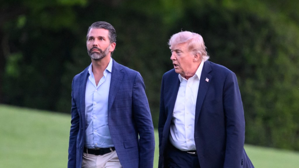 Donald Trump Jr sleepover