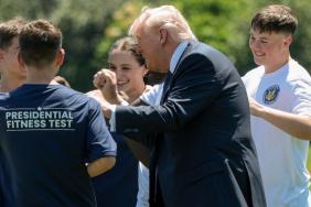 Donald Trump Shows off His Golf Skills To Kids