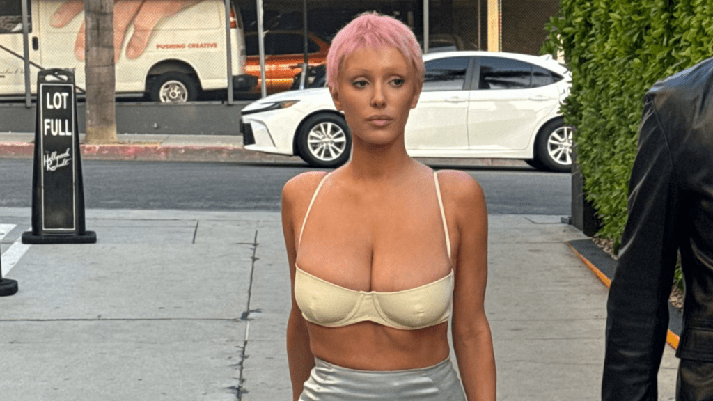 Bianca Censori Flashes Barely-There Bikini Top Under Chanel Jacket