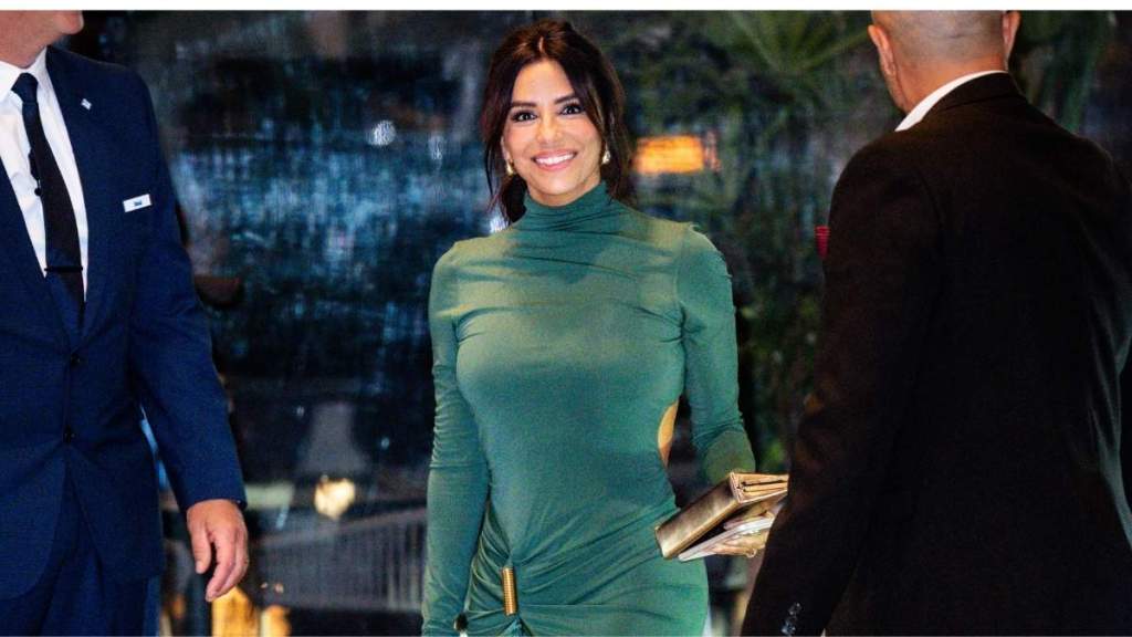 Eva Longoria's Silvia Tcherassi Ruched Dress Features a Huge Cutout