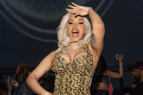Cardi B’s Plunging Bryan Hearns Lace Dress Is as See-Through as It Gets
