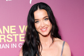 Katy Perry Puts on a Leggy Display in Fur-Trimmed Minidress