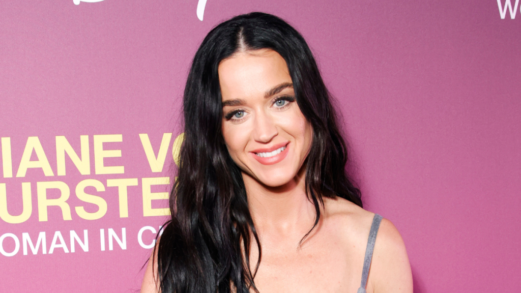 Katy Perry Puts on a Leggy Display in Fur-Trimmed Minidress