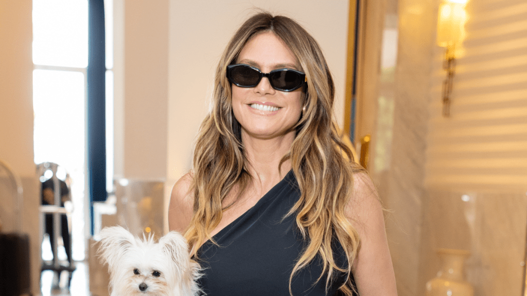 Heidi Klum's Slinky Misha Dress Comes With a Massive Hip Cutout
