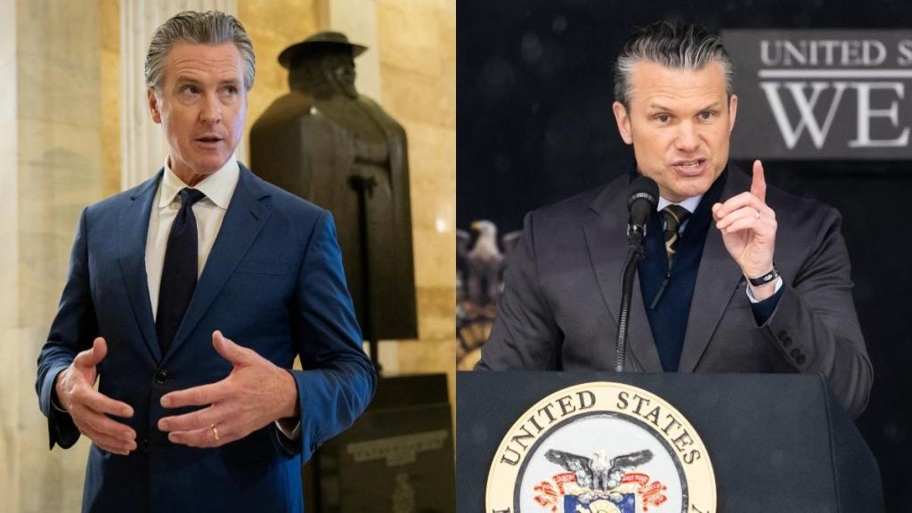 Gavin Newsom Calls Out Pete Hegseth for Sharing Indy 500 Military Video