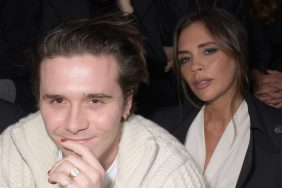 Brooklyn and Victoria Beckham