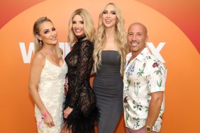 Mary Fitzgerald, Nicole Young, Christine Quinn and Jason Oppenheim attend the White Fox Hot Summer Nights Party at LAVO Hollywood