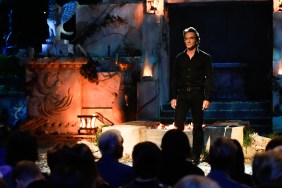 Jeff Probst on stage at the Survivor 50 live finale