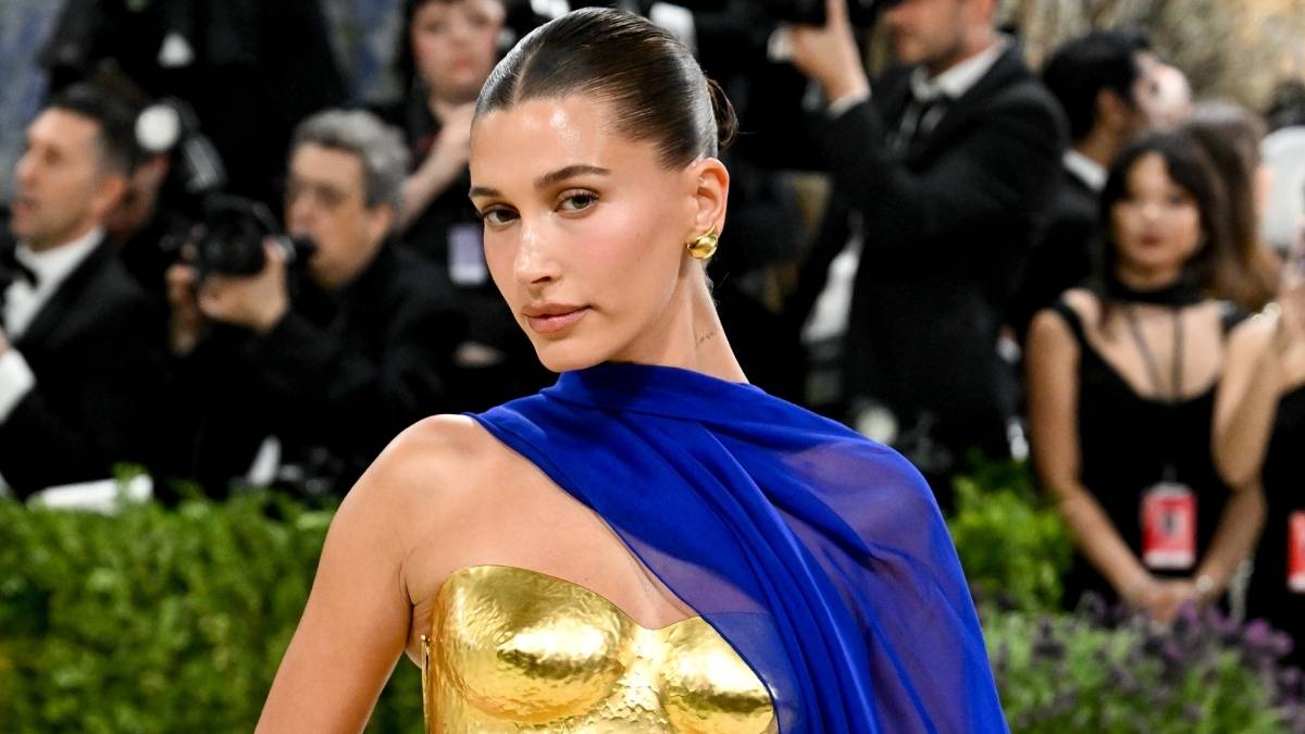 Hailey Bieber Puts on a Leggy Display in Daring Floral Bodysuit ...