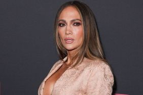 Jennifer Lopez Turns up the Temperature in Plunging Lacy Cami Top