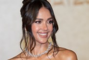 Jessica Alba strapless corset Instagram