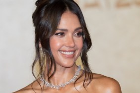 Jessica Alba strapless corset Instagram