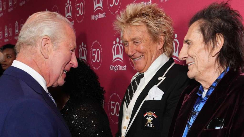 King Charles III, Sir Rod Stewart, Ronnie Wood