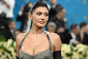 Kylie Jenner Is Wet & Sultry in Bandeau Top That Risks Slipping