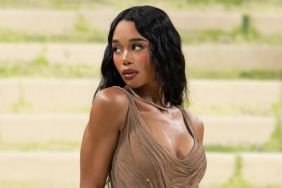 Laura Harrier Shows off More Than Just Curves in Braless Look