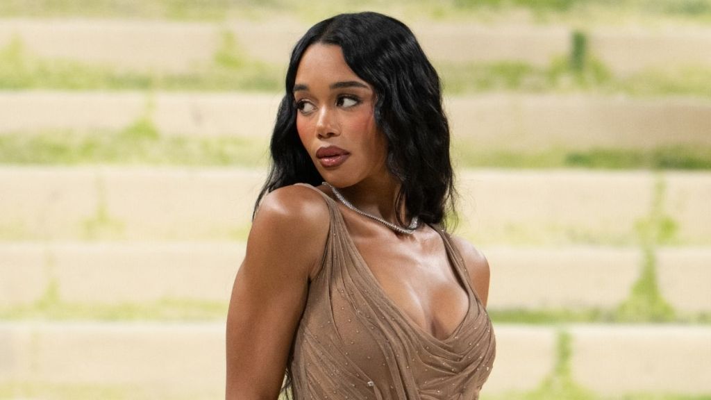 Laura Harrier Shows off More Than Just Curves in Braless Look