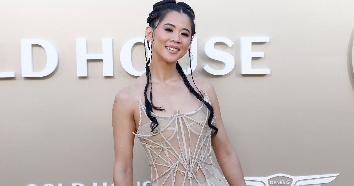 Leah Lewis’ Nude Illusion Gown Puts Her Legs on Display