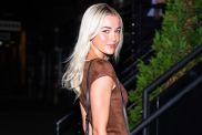 Livvy Dunne’s Plunging Dress With High Slit Literally Hangs on Strings