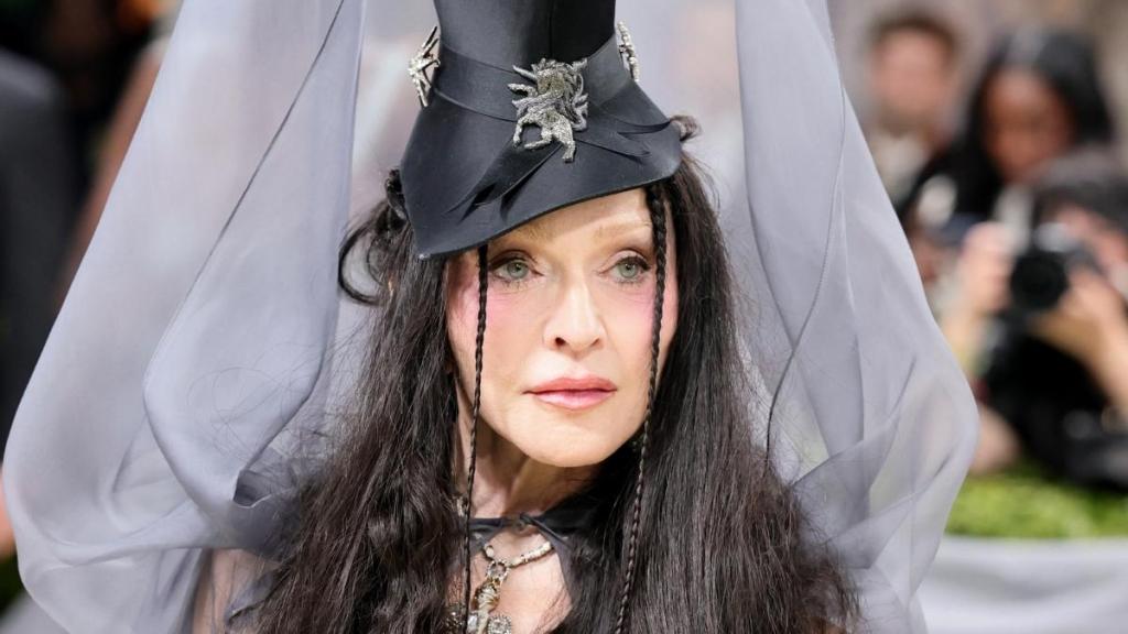 Madonna’s Lacy Dress Gives a Risqué Peek of Her Sheer Bralette