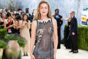 Gigi Hadid Goes Braless in a Thong Under a Fully Sheer Backless Dress
