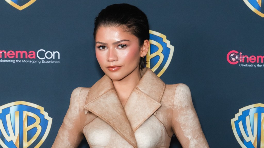 Zendaya Dons Louis Vuitton Fringe Dress Backwards With Massive Cutout