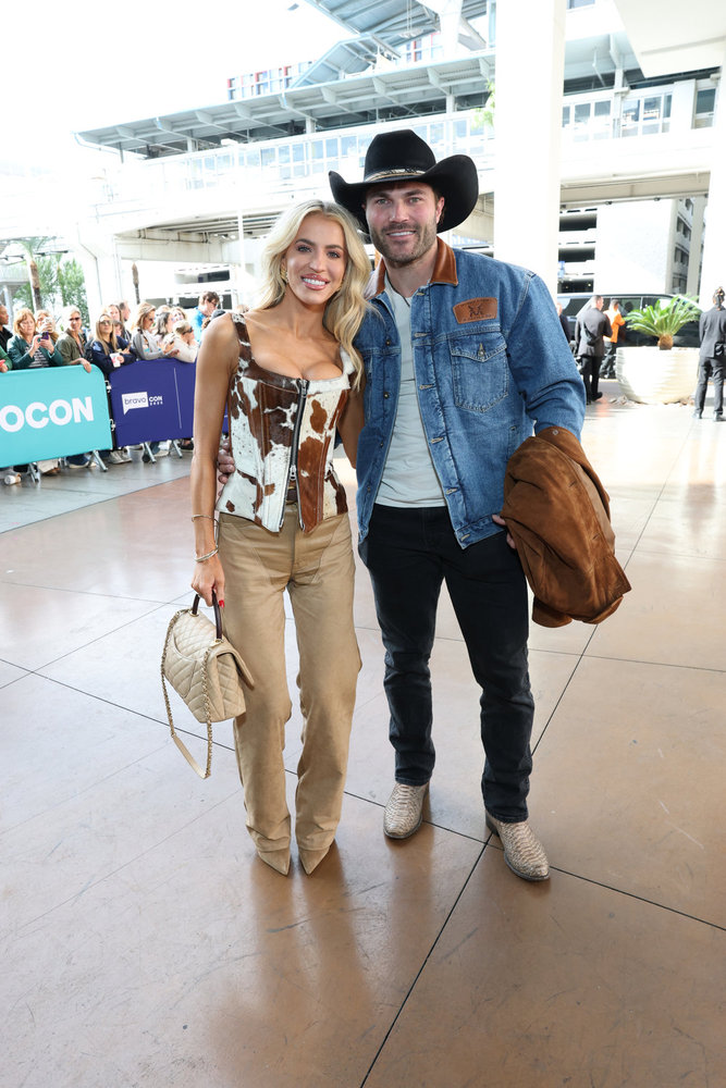 Allie Eklund and Steven McBee Jr. arriving at BravoCon 2025