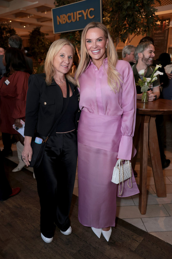 Jenn Geisser posing with Heather Gay at an Emmy FYC Luncheon
