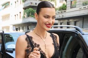 Irina Shayk's Lacy Dolce & Gabbana Dress Goes Completely See-Through in Milan