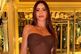 Sofia Vergara Squeezes Into a Bold Strapless Dress Barely Holding Her Curves In