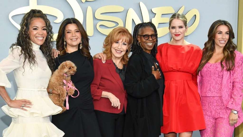 Sunny Hostin, Ana Navarro, Joy Behar, Whoopi Goldberg, Sara Haines and Alyssa Farah Griffin