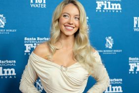 Sydney Sweeney’s Plunging Blumarine Micro Minidress Dips Dangerously Low