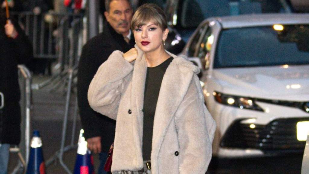Taylor Swift’s Plunging Staud Cami Top Gets $4K Upgrade With Toteme Coat