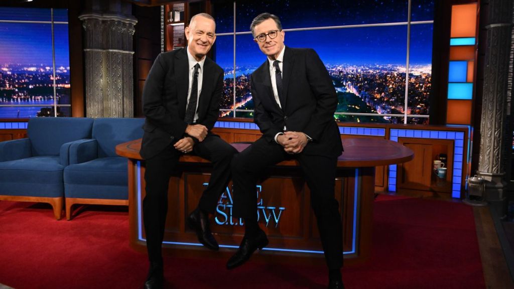 Tom Hanks Jokes Stephen Colbert Will Write a New Résumé Post-Late Show End