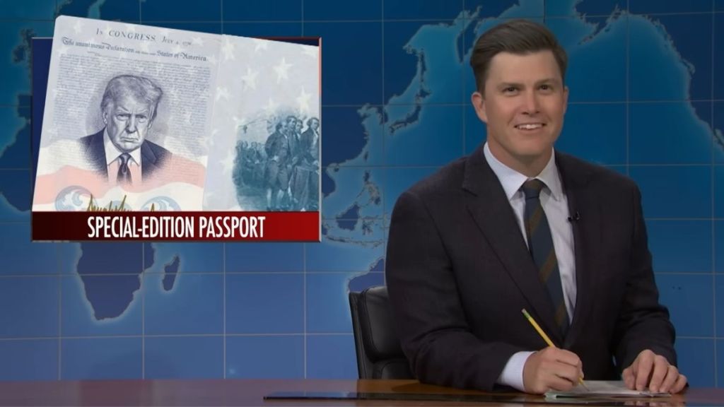 SNL's Colin Jost Jokes About Donald Trump's Face Appearing on Passports