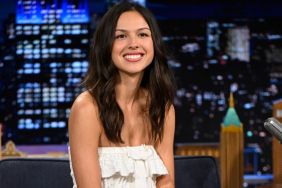 Olivia Rodrigo Turns Heads in Plunging Metallic Anna Sui Dress & Gucci Pumps