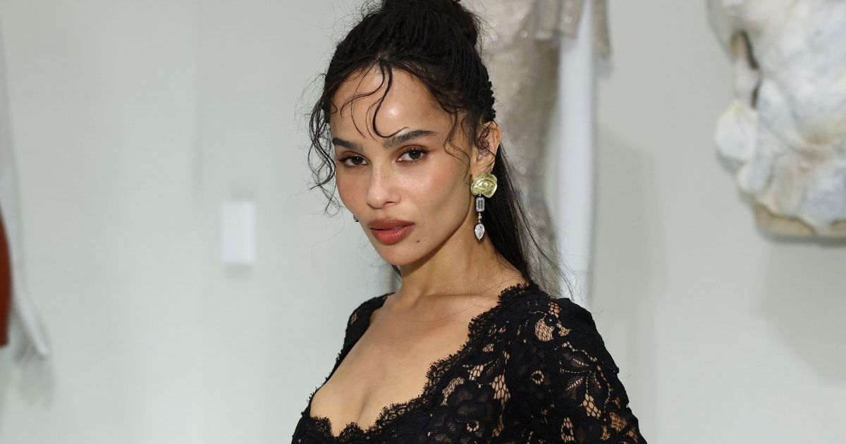 Zoe Kravitz’s Plunging Saint Laurent Lace Gown Is&hellip;