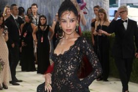 Zoe Kravitz Goes Braless Under Fully See-Through Saint Laurent Lace TopZoe Kravitz Goes Braless Under Fully See-Through Saint Laurent Lace Top
