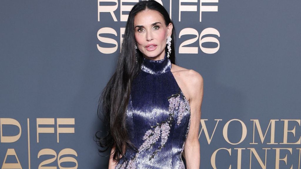 Demi Moore's Body-Hugging Ashi Studio Gown Is Simply Blinding