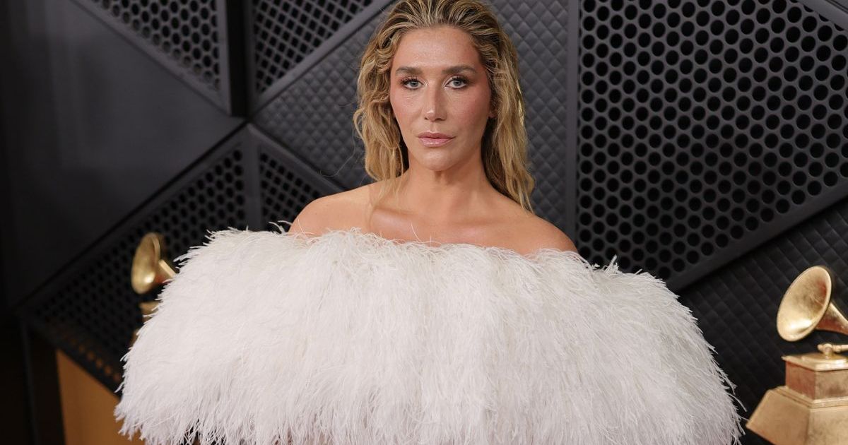 Kesha Goes Rebelliously Braless in a Do Long Mesh Gown That&hellip;