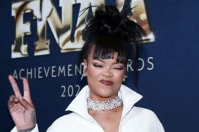 Rihanna’s Lingerie Cheekily Peeks From Cleavage-Baring Look
