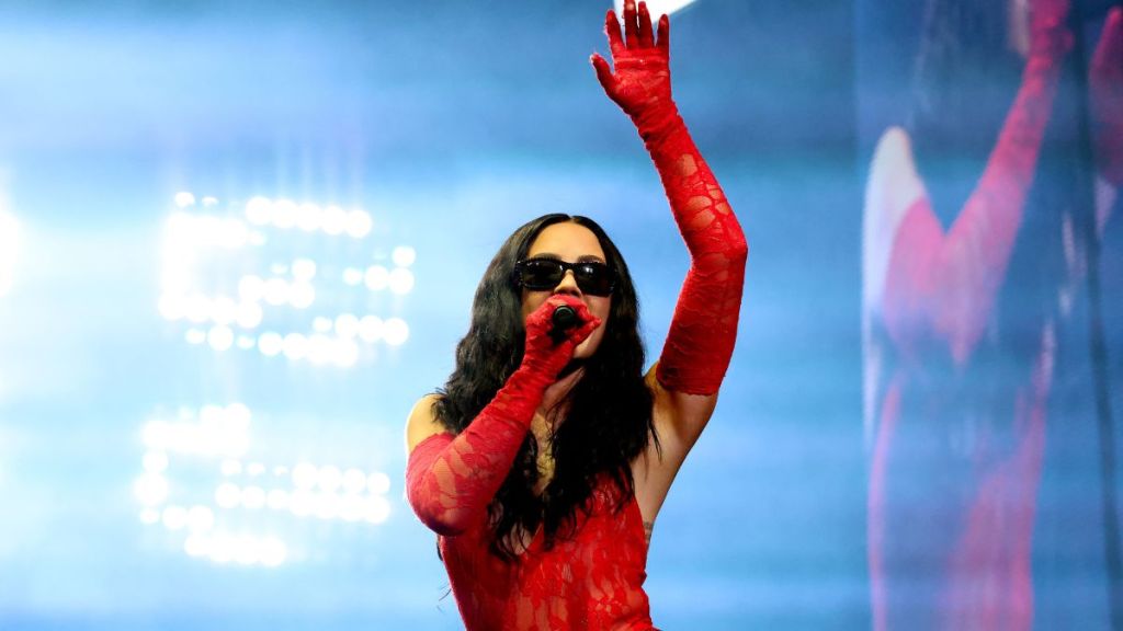Demi Lovato's Fully See-Through Crochet Dress Leaves Little to the Imagination