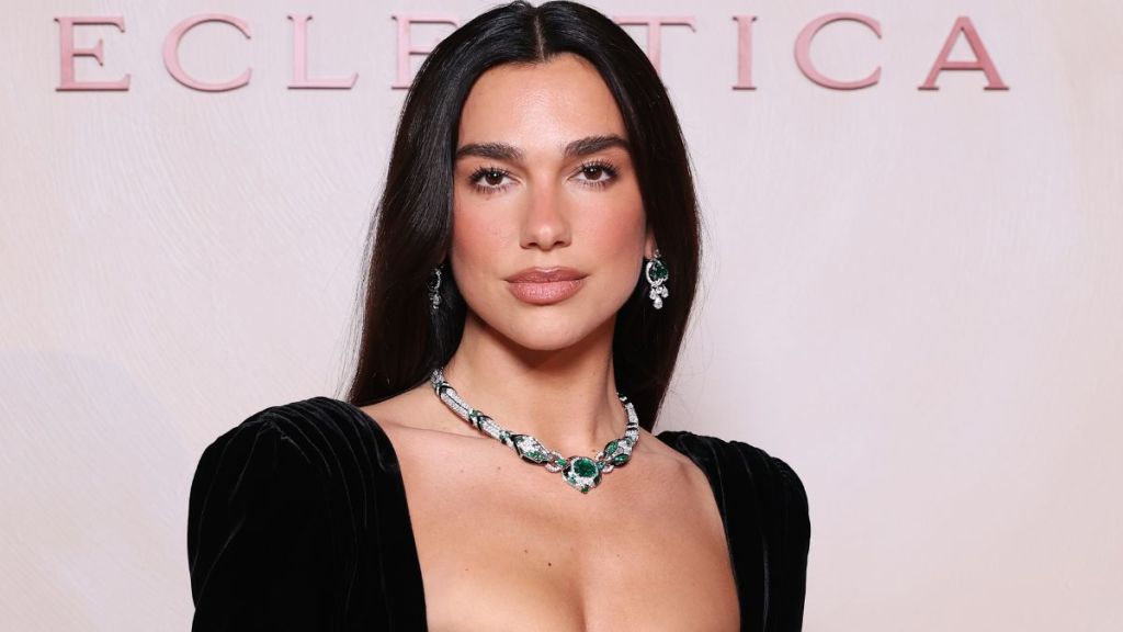 Dua Lipa's Coperni Bra Top & Lace Skirt Are Completely See-Through
