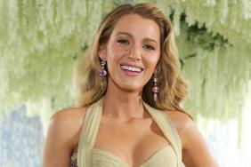 Blake Lively Returns To Met Gala in Plunging Versace Gown With Massive Train