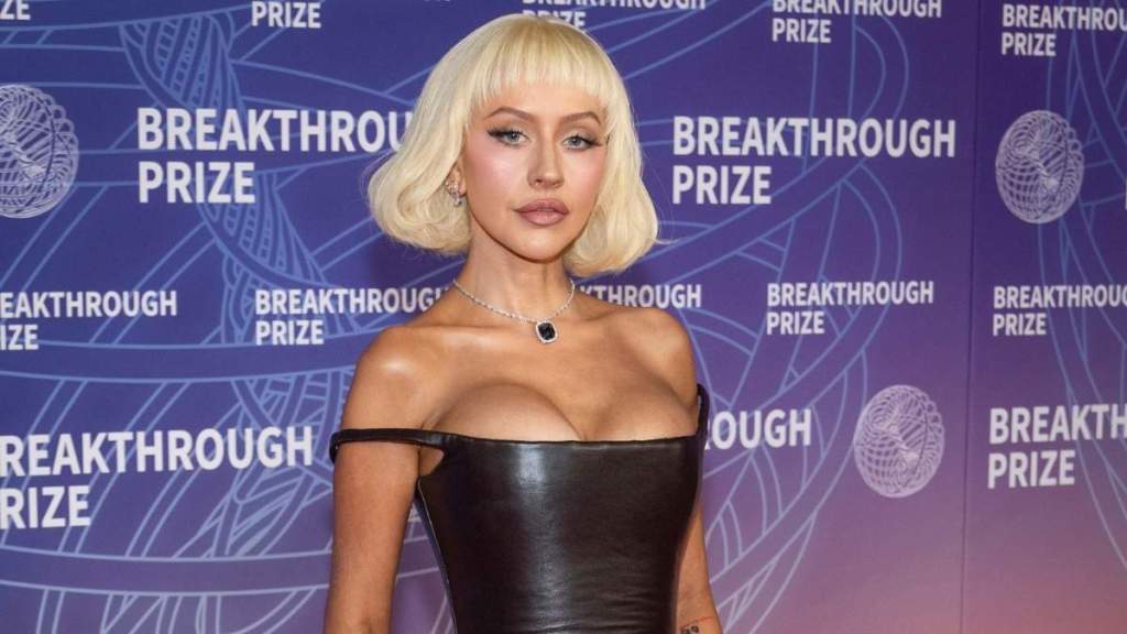 Christina Aguilera Nails Plunging See-Through Bodysuit With Gucci Sunnies
