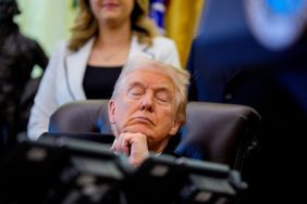 Donald Trump Appears To Fall Asleep After Speaking at White House Event