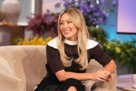 Hilary Duff's Tory Burch Color Block Dress Is Strategically See-Through