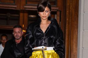 Zendaya Leaves Louis Vuitton Jacket Unzipped for Fresh Micro Shorts Look