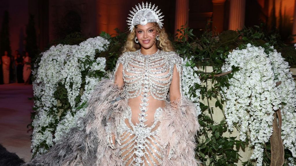 Beyonce's Fully Sheer Olivier Rousteing Gown Is Basically a Crystal Skeleton