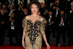 Halsey's Vivienne Westwood Gown Features Plunging Neckline & Sky-High Slit